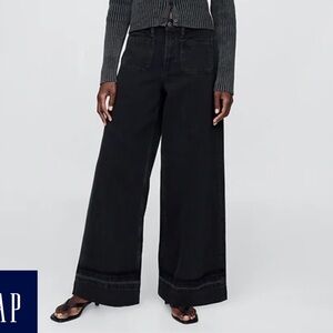 GAP Women's Dark Wide-Leg Jeans